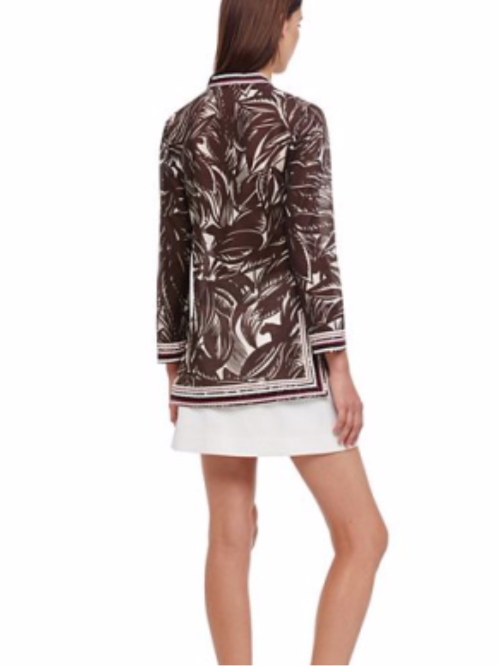 Tory Burch Brown Tropical Palms Tunic - Picture 3 of 12